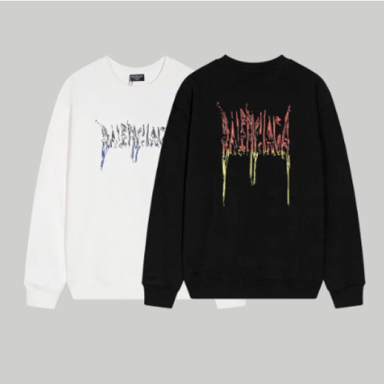 Balenciaga gradient letter print crewneck sweatshirt